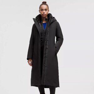 Lululemon Snow Warrior 600-Down-Fill Long Parka Size 8 Black